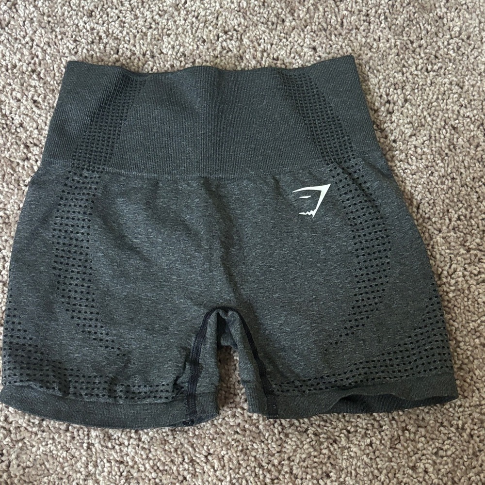 Gymshark Charcoal High-Waisted Bike Shorts